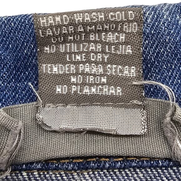 Sans Souci Jean Jacket Women's Size Small Embroidered Floral Cropped Distressed - Picture 13 of 16